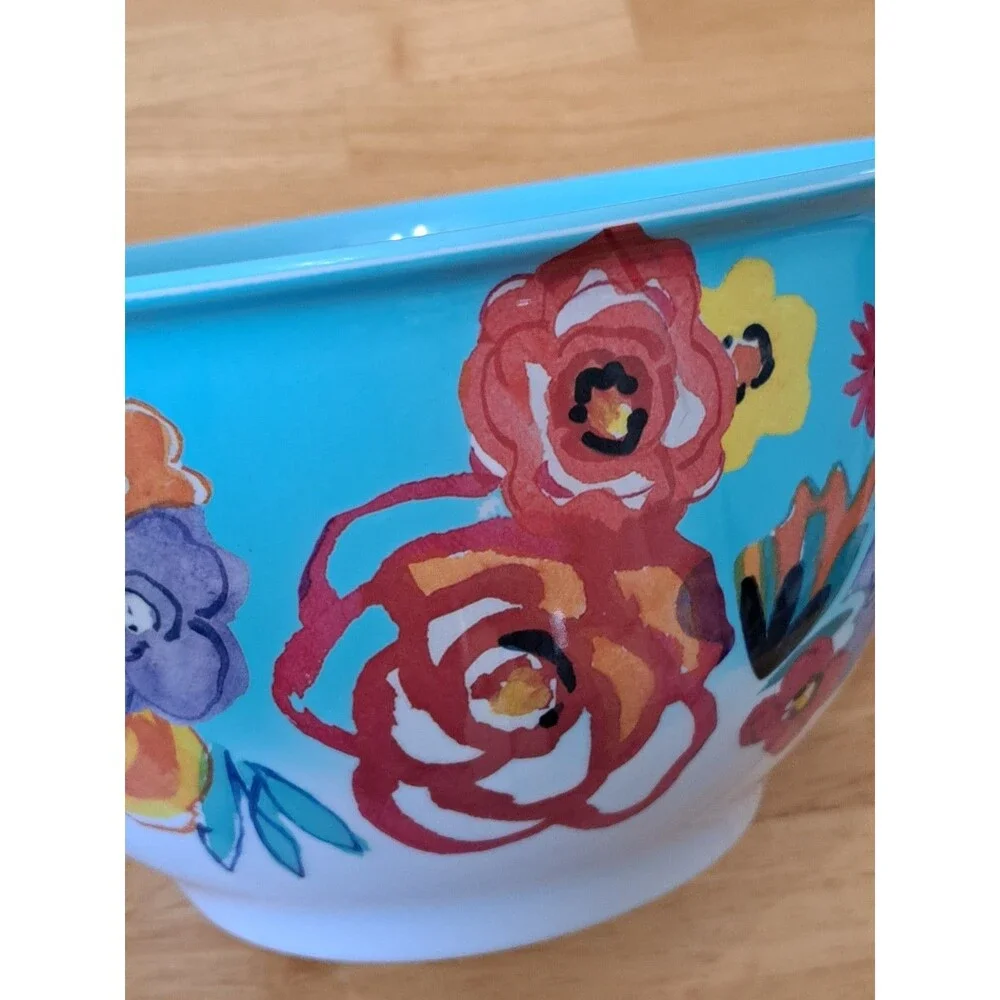Pioneer Woman Large Floral Melamine Mixing Bowl